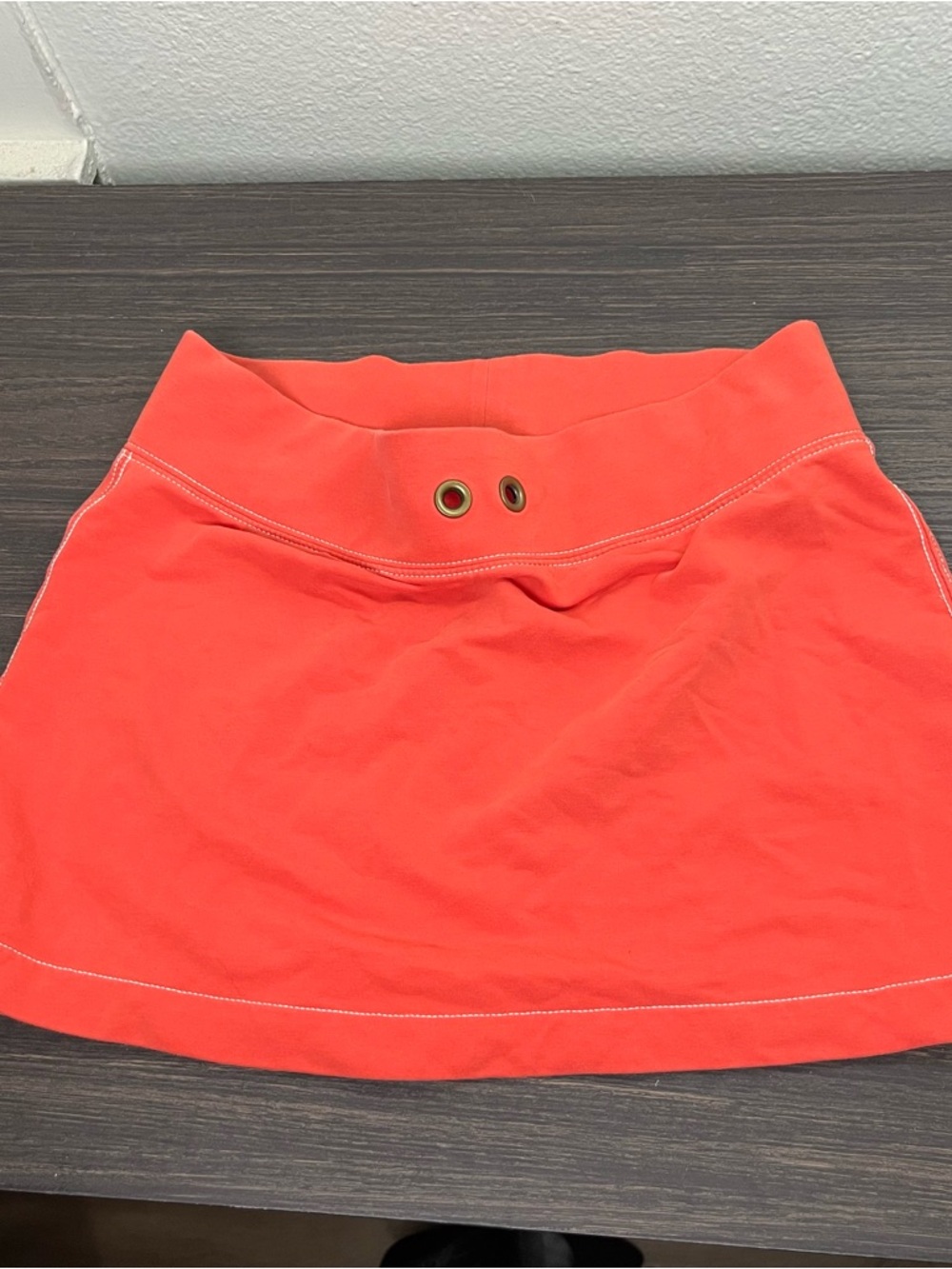 J. Crew Orange Coral Mini Skirt w/ elastic waistband Comfort Lightweight Sport